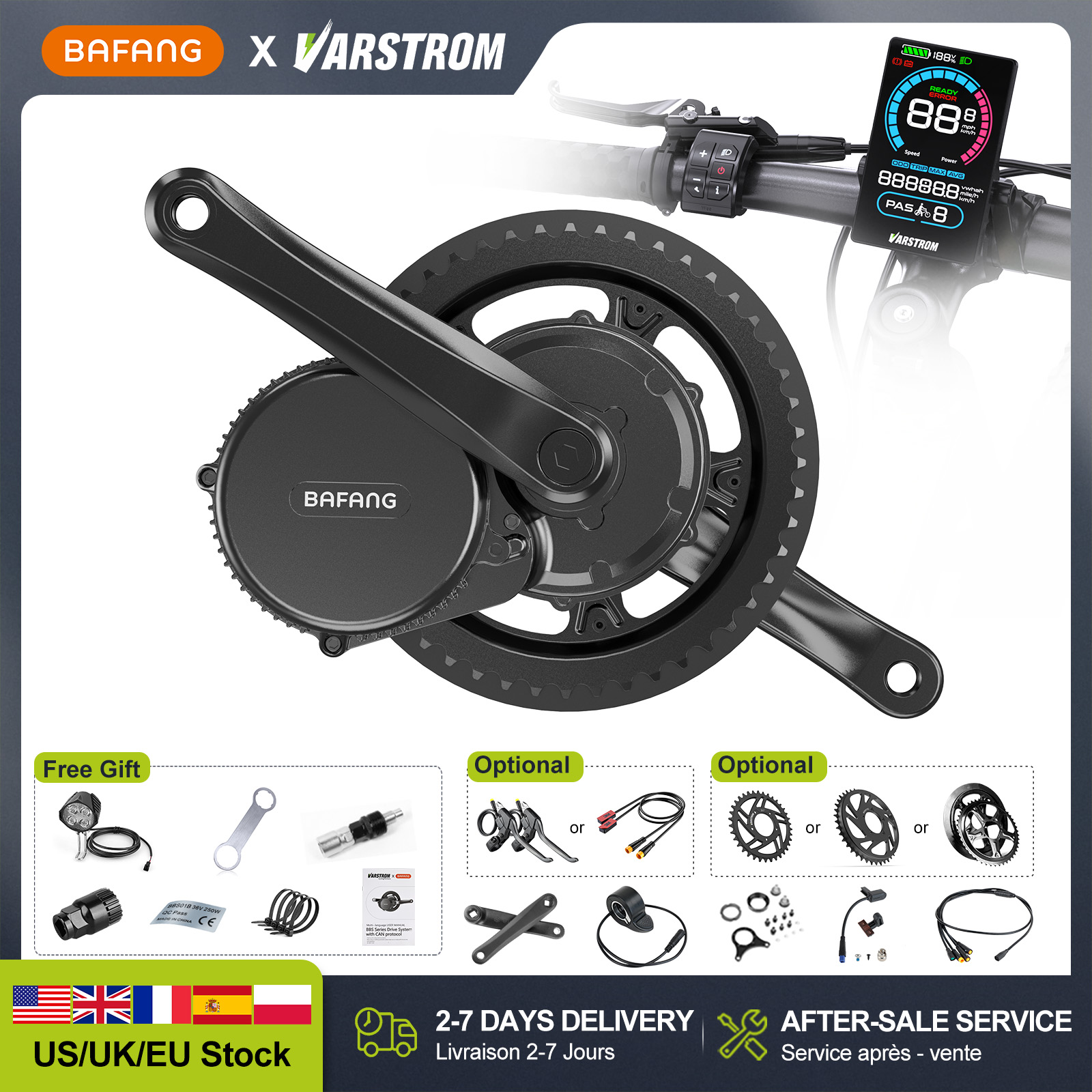 Mid Drive Conversion Kit 1000W - [Stok AS] BAFANG 48V 500W 750W