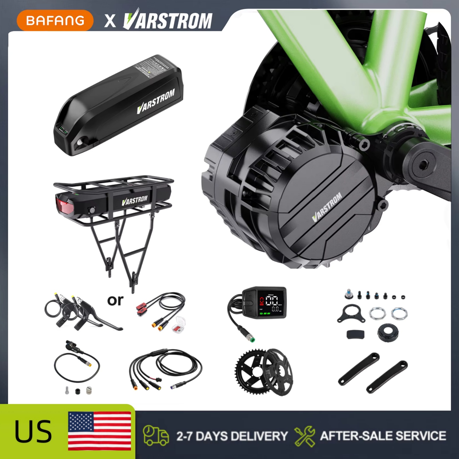 Side Hung Mid Drive Motor Kit - Kit Motor Tengah Varstrom 750W 48V