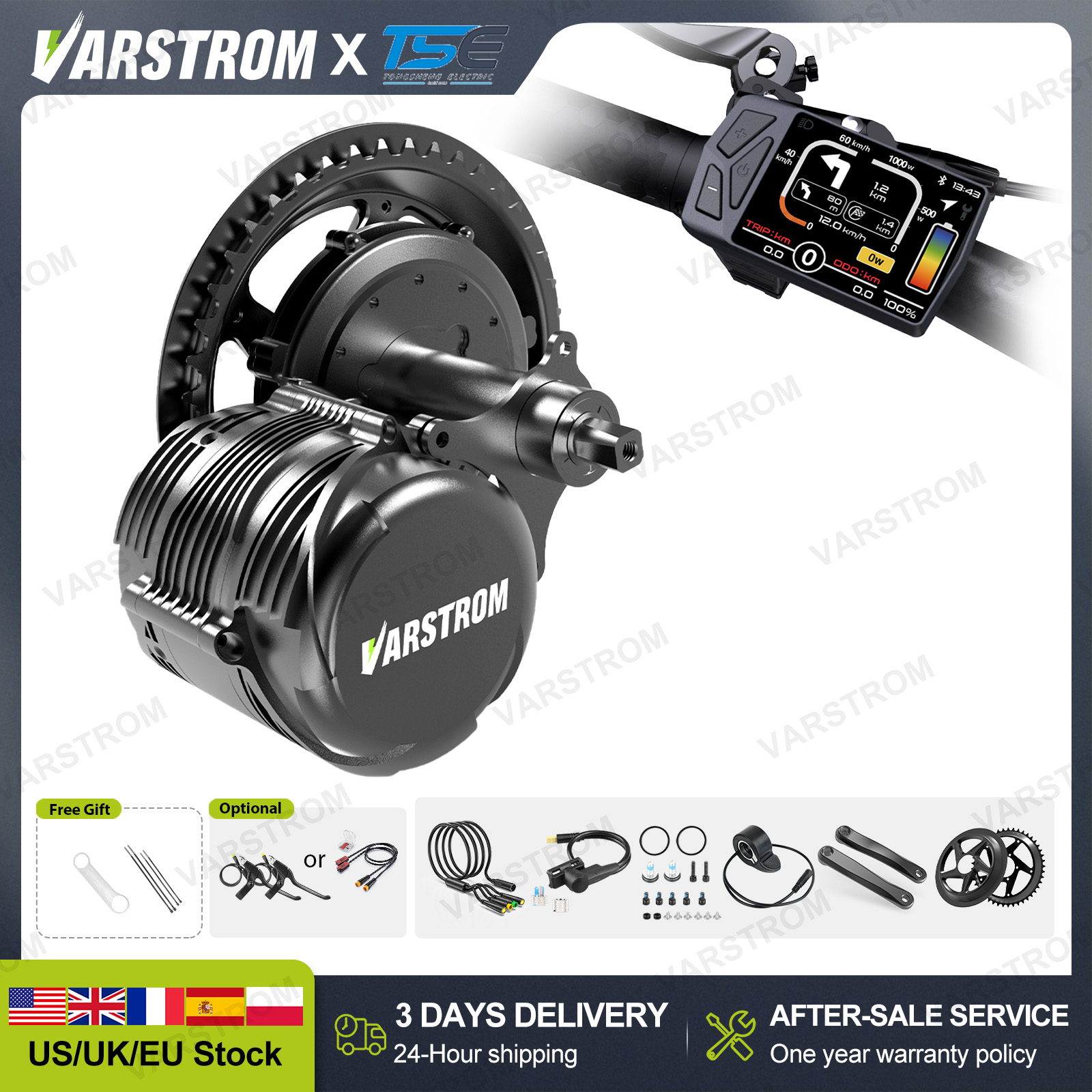 [Pengiriman Cepat 3 Hari di AS - Mid Drive Conversion Kit 1000W ulasan dan harga